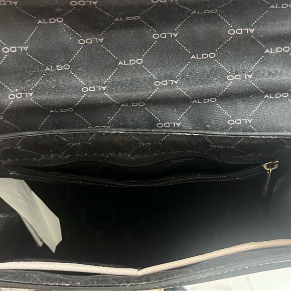 Aldo Light Pink Geometric Satchel with Chain Detail - Picture 3 of 7